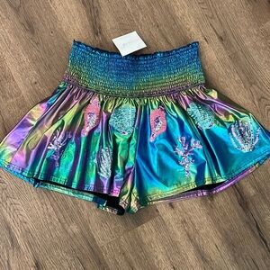 NWT Peach Love California Sequin Shell Metallic Shorts